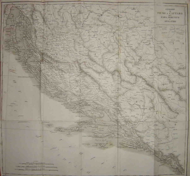 VALLARDI, PIETRO AND GIUSEPPE: MAP EXHIBITING THE ROUTE BETWEEN RIJEKA AND KOTOR